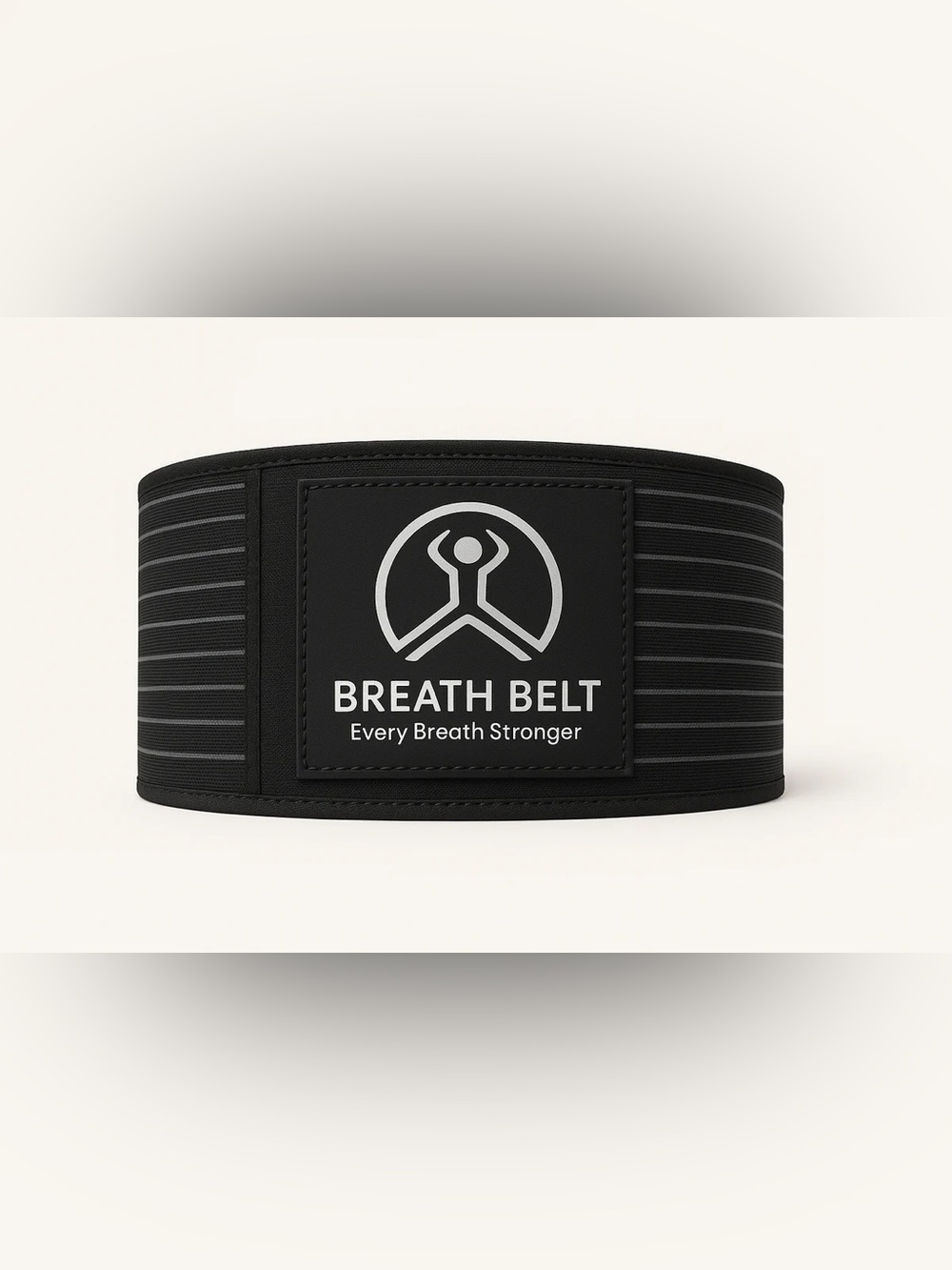 THE BREATH BELT Training Lifting Core Back Muscle Strength Belt - Black